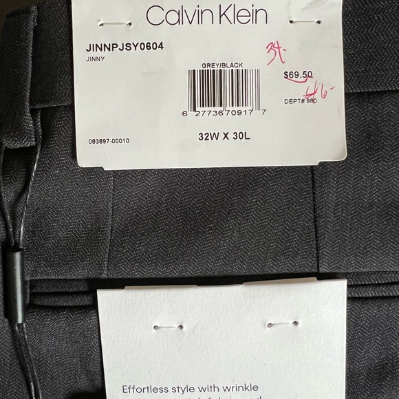 Grey/Black 32x30 Calvin Klein Dress Pants new with tags - Picture 3 of 5